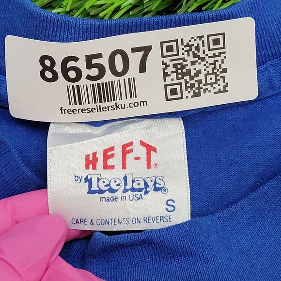 Vintage 90s Edmonton-Oilers Shirt XS/S 17x24 Blue - Picture 6 of 14